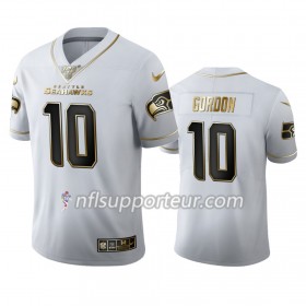 Maillot Homme Seattle Seahawks Josh Gordon 10 Nike Blanc Golden Edition 100th